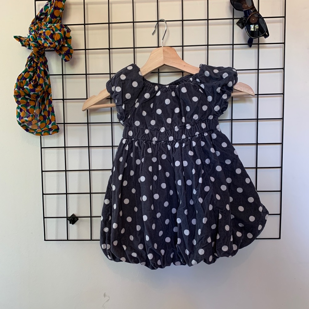 Dark Grey Old Navy Polka Dot Dress 3T